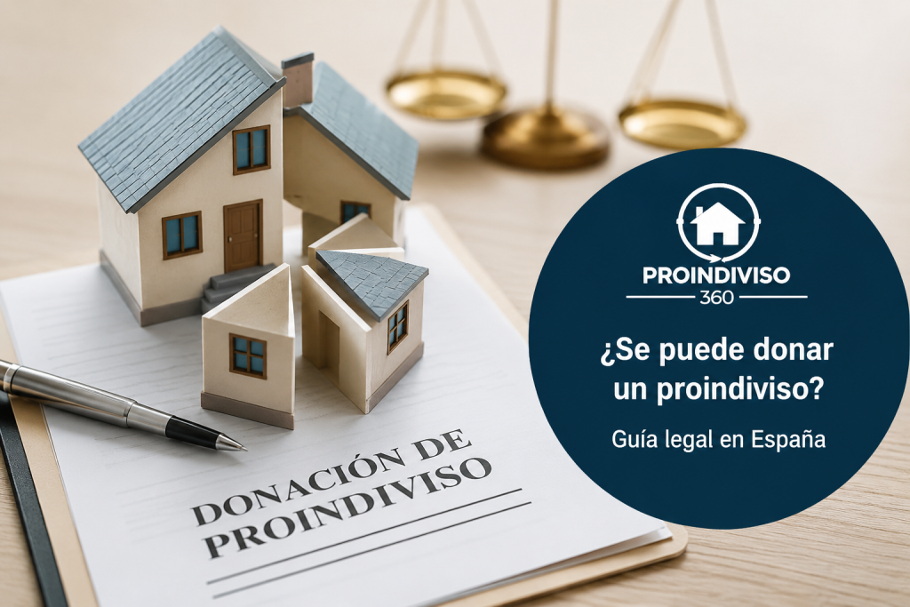 una guia de si se puede donar un proindiviso en españa